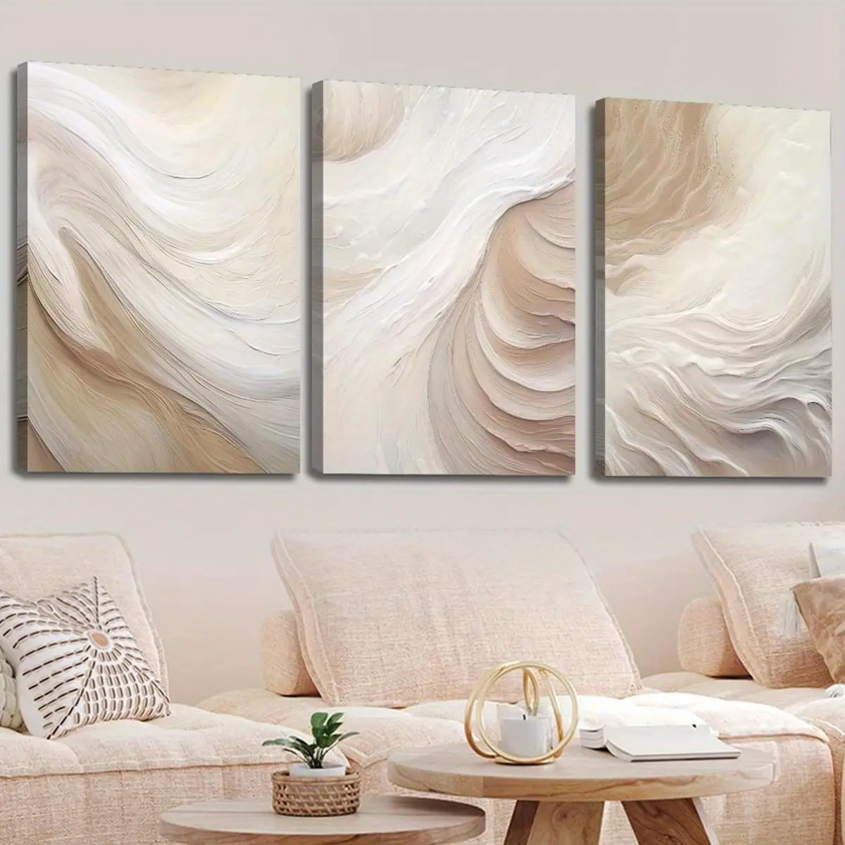 2D Flat 3-Piece 2D Flat Geometric Art Texture Canvas Painting, perfect for home offices, bathrooms, living rooms, bedrooms, cafes, restaurants as wall art decoration, wrapped canvas painting, framed wall art, Easter wall art