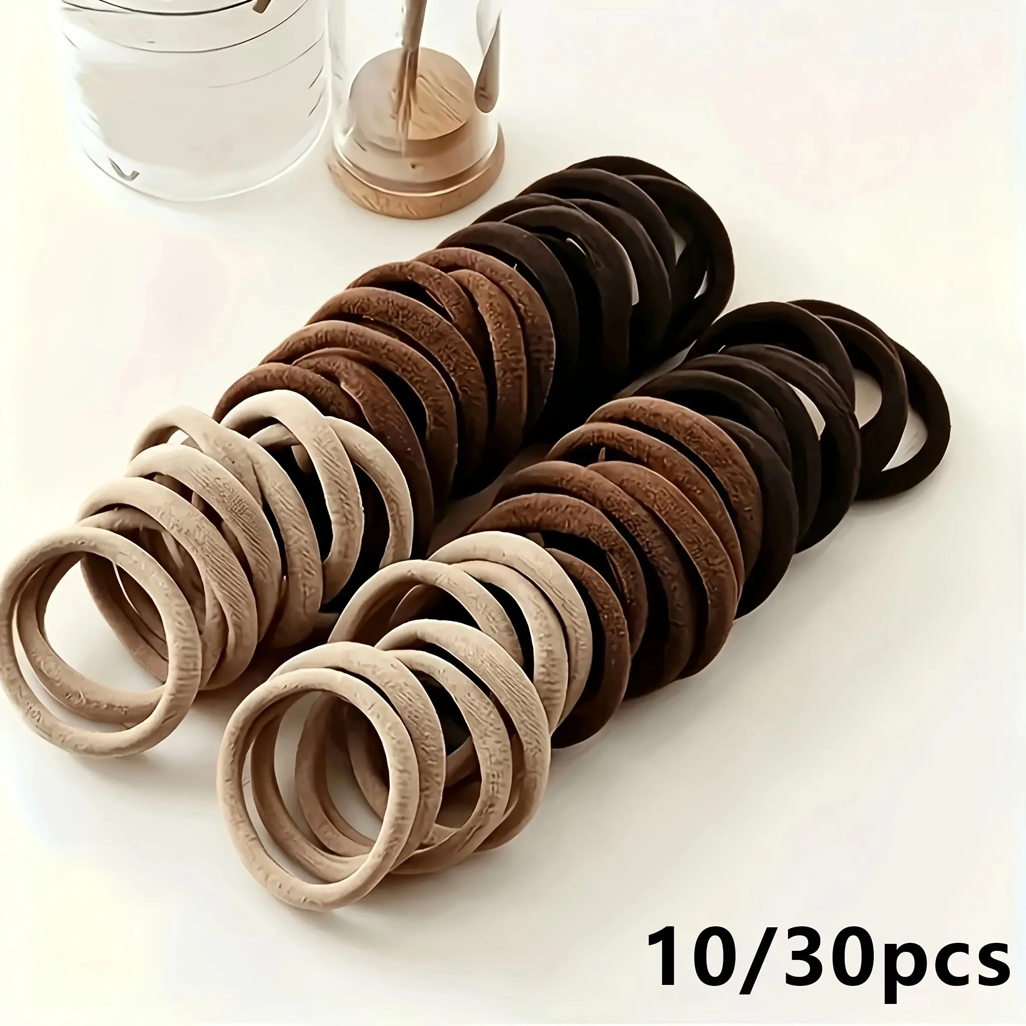 Black Elastic Hair Ties, Seamless No-Crease Hair Rubber Bands, Soft Ponytail Holders for Women Girls, Thick & Thin Hair – No Damage & Long-Lasting, Yoga Hair Band, Silicone Rubber Bands, Workout Hairband, Elastic Hair Accessory, Hair Styling Accessories