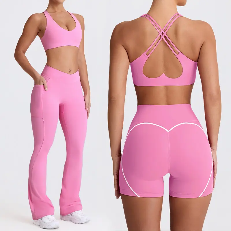 2026 New Women 2 Piece Naked Feel Yoga Outfit Sets Sleeveless Cami Sports Bra & Quick Dry High Waist Yoga Pants, Soft Stretchy Breathable Activewear for Outdoor Workout Gym Running Pilates, Seamless Lightweight Fitness Matching Sets Multiple Sizes XS-XL