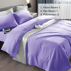 4 Piece Bed Sheet Set, Super Soft Microfiber 1800 Thread Count Luxury Egyptian Sheets, Fit 18-24 Inch Deep Pocket Mattress, Wrinkle Resistant