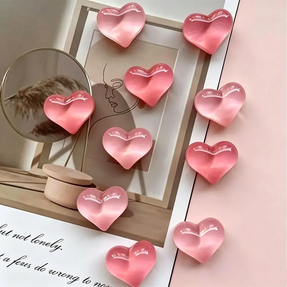 10Pcs  Heart Shaped Refrigerator Magnets Set, Decorative Kitchen & Office Magnets, Perfect for Home Decoration, Easy Storage Solution