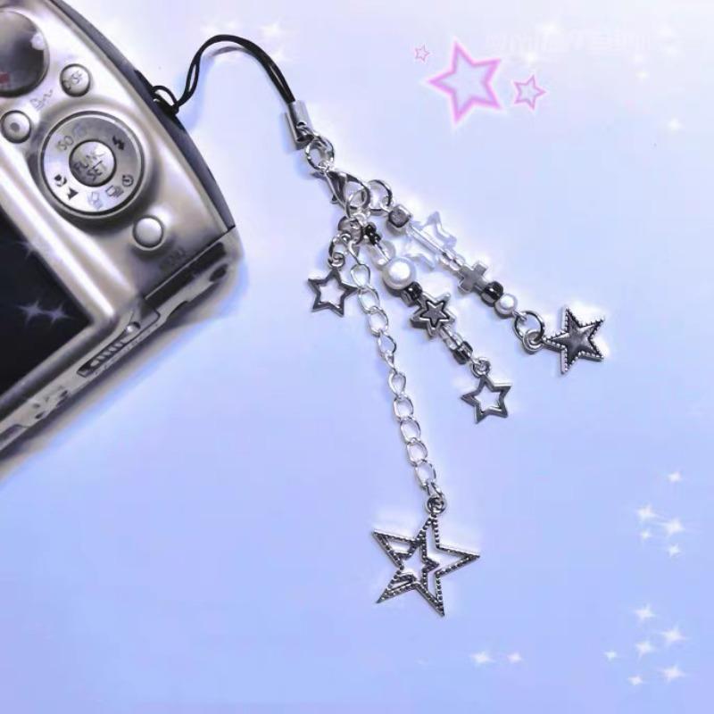 Star Design Chain Phone Lanyard, Decoration Creative Design Decorative Hanging Pendent, Portable Cell Phone Strap for Women & Girls, Phone Charm, Phone Accessories