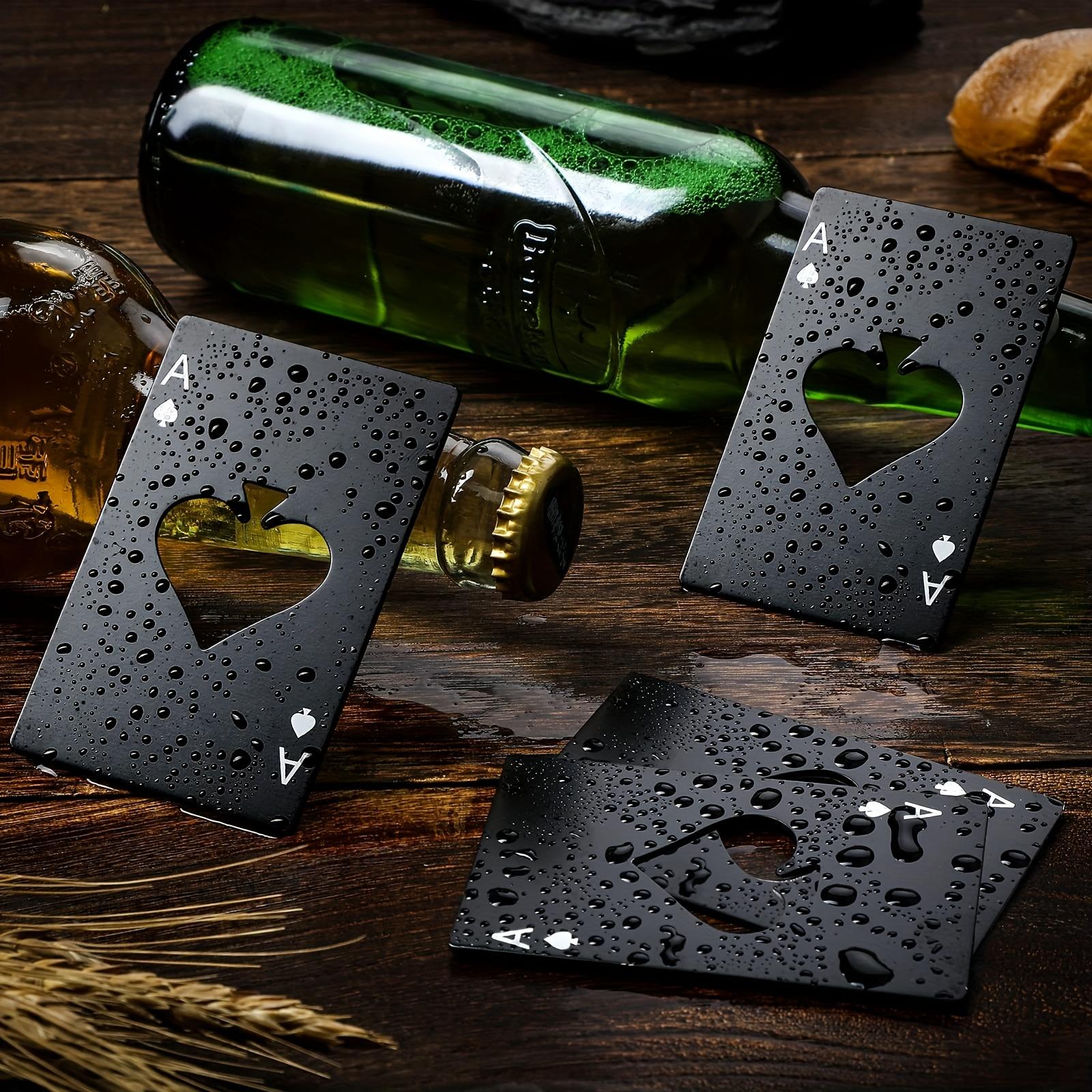 For Weddings, Anniversaries & Birthdays, Creative Bottle Opener Solution, 50 Pcs Hollow Ace of Spades Poker Stainless Steel Wine Bottle Opener, Stainless Steel Beer Opener, Effortlessly Prepare Party Favors, Party Favor Supplies