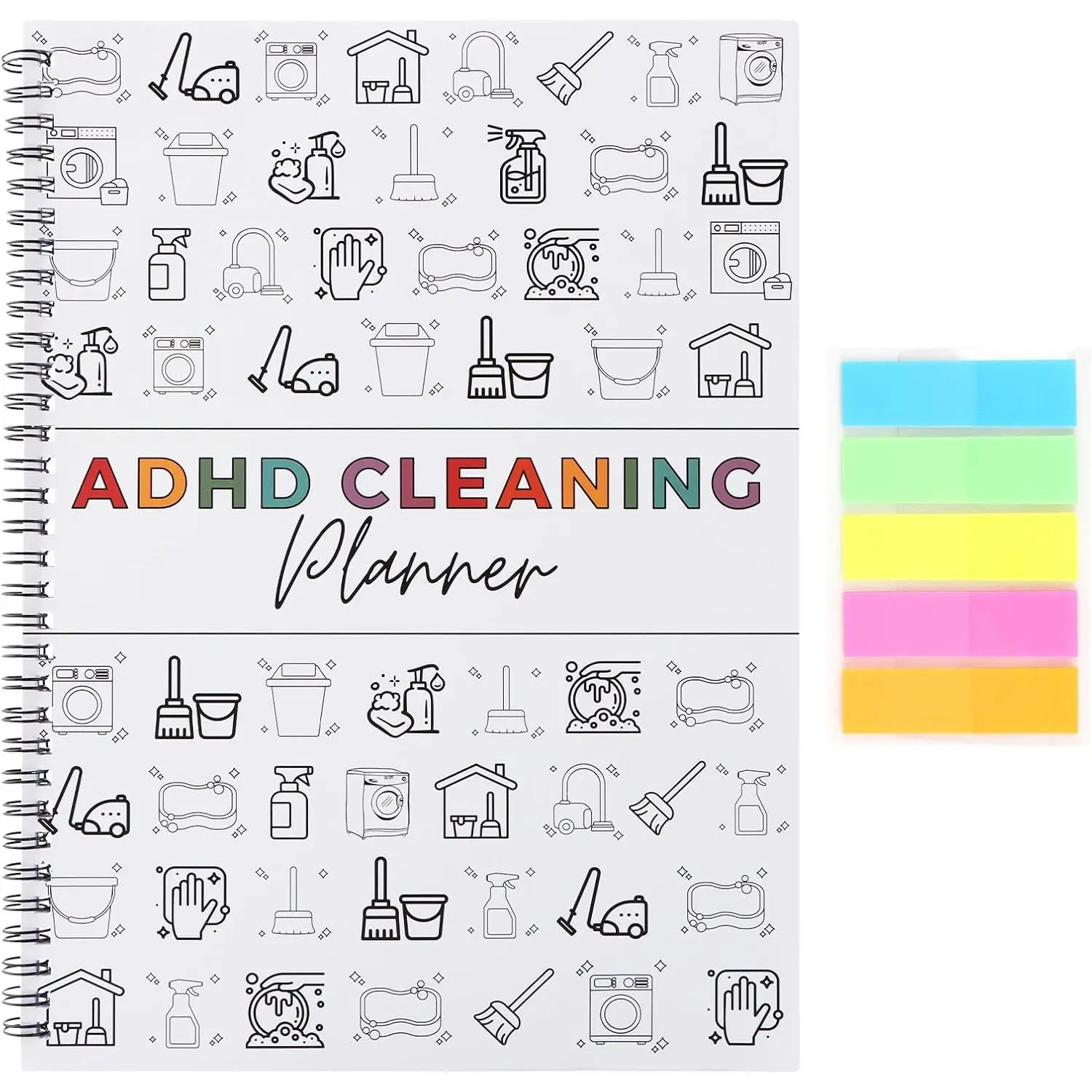 Cleaning Planner, Daily Weekly Monthly Yearly Household Cleaning Schedule & Checklist, Household Chores Organizer Notebook for , Family Clean Tasks, DIY  Improvement (Type A)