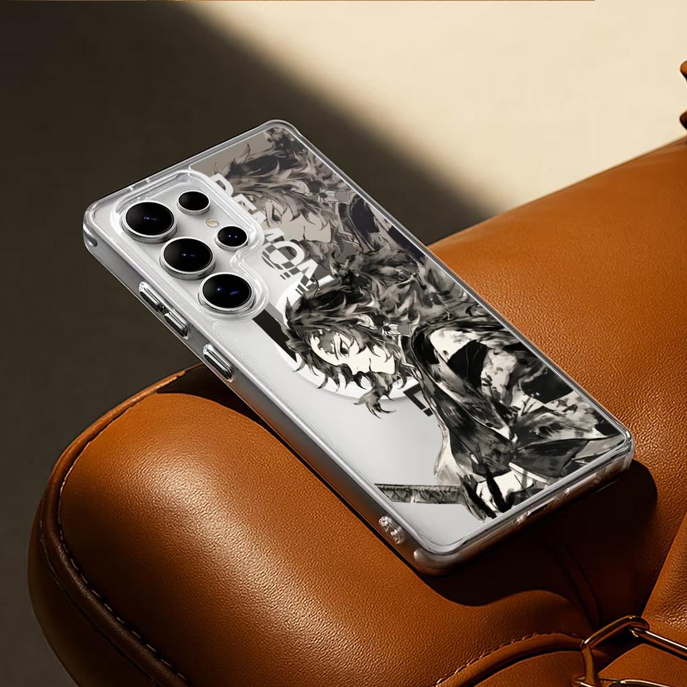 [Galaxy S26NEW]Demon Slayer Magnetic phone Case for Samsung S26/S25/S24/S23/S22/S21/S20/S10/NOTE20/NOTE10/NOTE9/PLUS/ULTRA/FE/A57/A56/A55/A54/A37/A36/A35/A34/A26/A25/A24/A23/A17/A16/A15/A14/A07/A06/A05,MagSafe gifts Transparent Shockproof Protective Cover