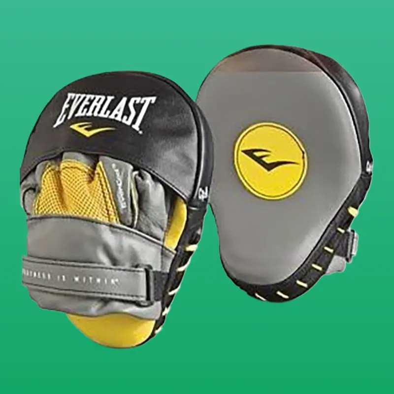 Unisex PU Leather Curve Shape Boxing Focus Mitts Pair Set, Curved Hand Targets for Training and Sparring Pad Work