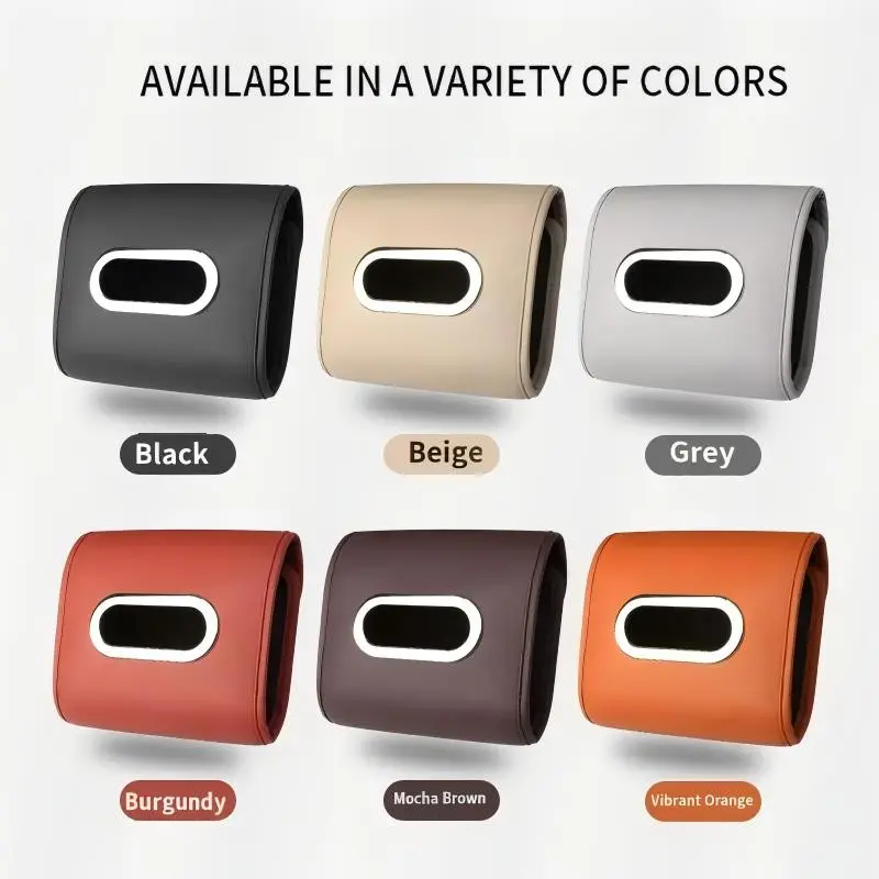 Car Tissue Box Holder, Luxury Armrest Organizer, Car Seat Back Hanging Tissue Bag, Vehicle Interior Decorative Accessory