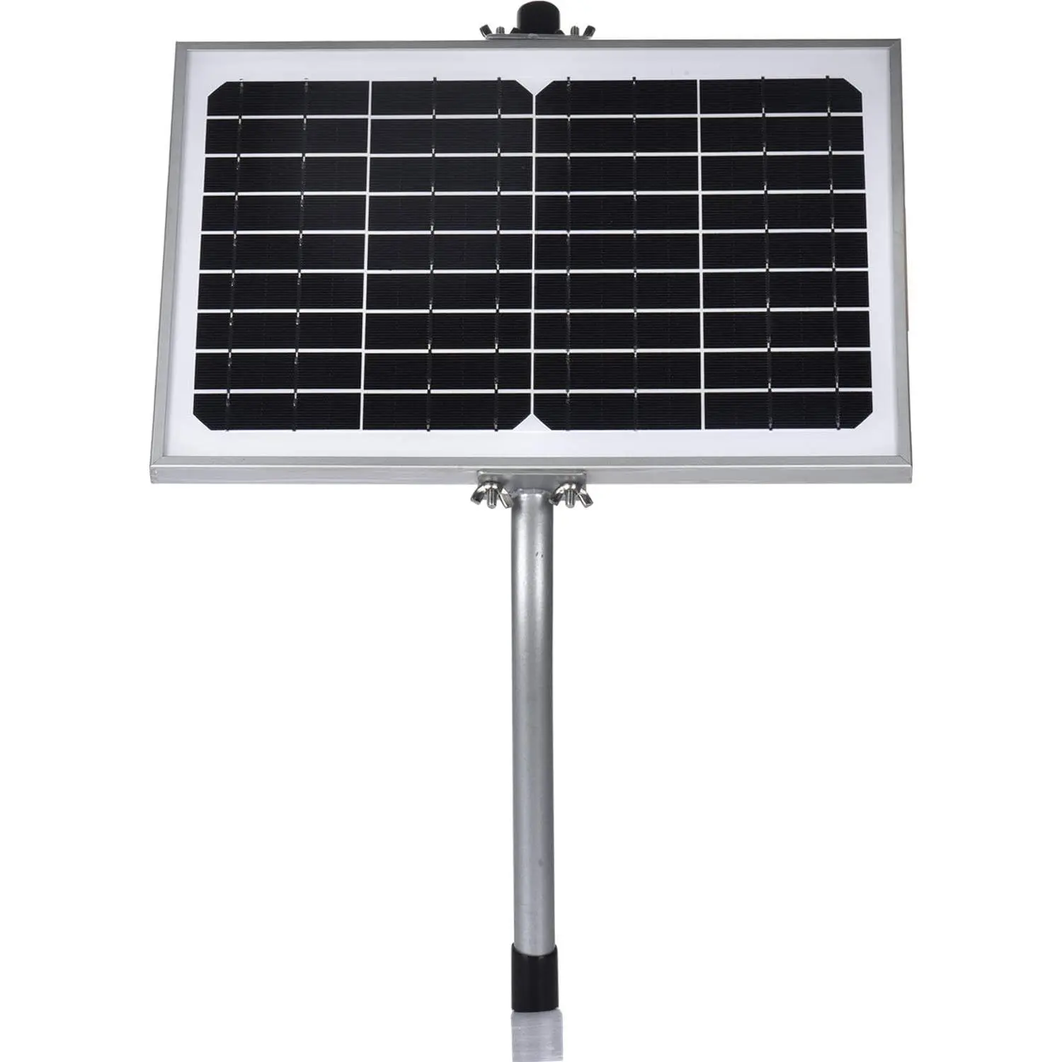 10 Watt Solar Panel ed Charger Kit + Tubular Mount Bracket for Automatic Gate Opener, Electrical Fence, etc