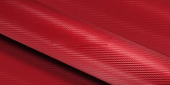 THE WELL KEPT 3D Carbon Fiber Vinyl Car DIY Wrap Sheet Roll Film Sticker Decal - Red Color 127X30cm 50"X11.8" (Red)