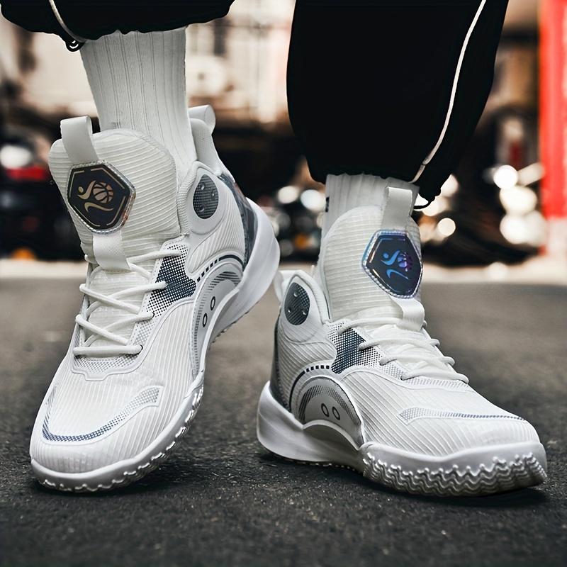 (New)Men'S High-top Basketball Shoes |     Anti-slip, Wear-resistant, Breathable sneakers for Outdoor Street Fashion Trend, Youth Boys' Sports Competition Training Shoes for Adults
