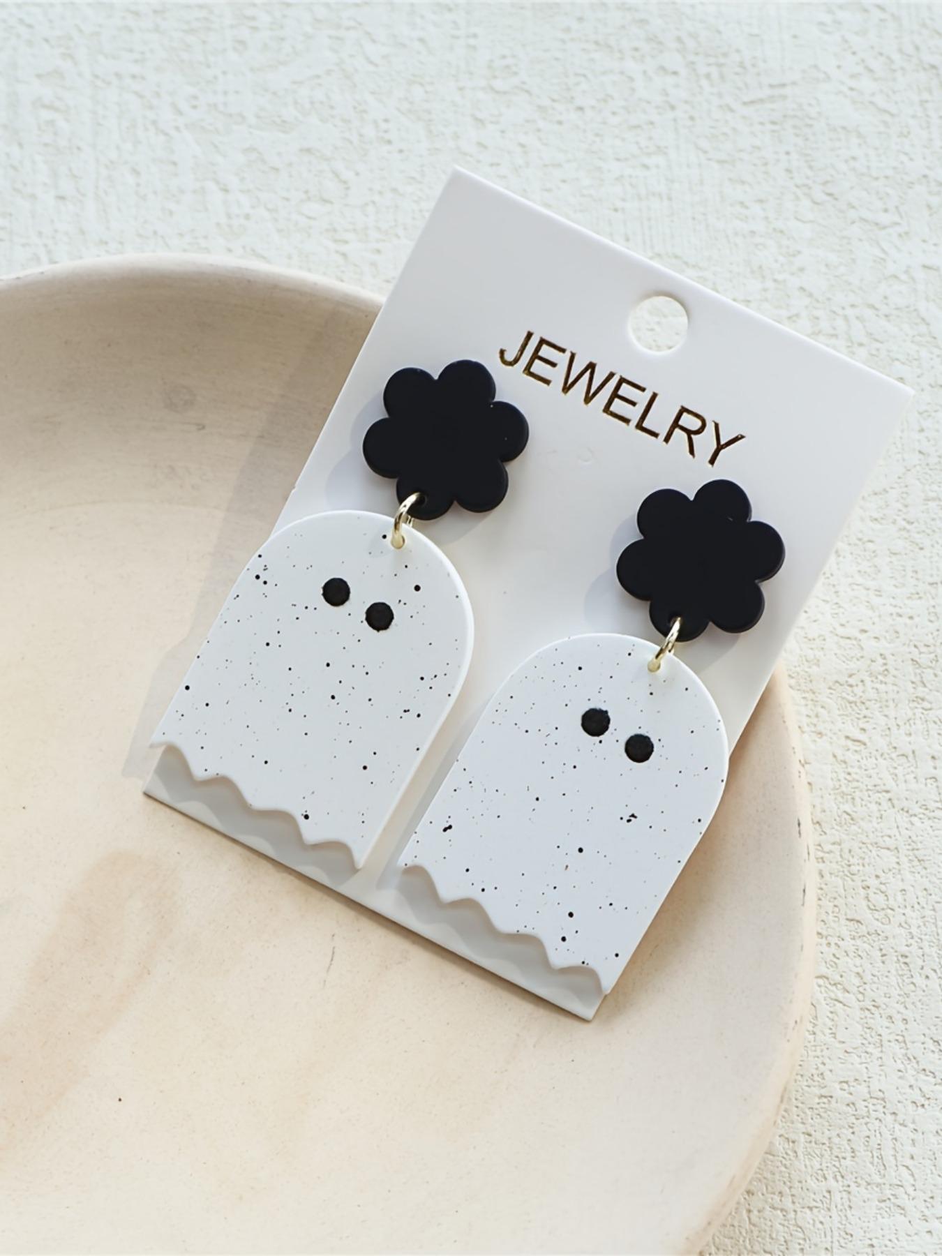 Whimsical Ghost Dangle Earrings - Lightweight, Comfortable, Perfect for Halloween Party, Gifts, and All Season Wear with a Touch of Spooky Charm