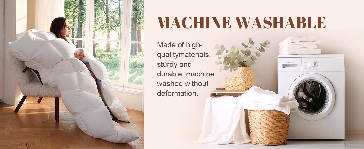 Feather Comforter,Filled with Feather and Down Fiber, White King Size All Season Duvet Insert, Luxurious Hotel Bed Comforter, 100% Cotton Cover,Medium Warmth with Corner Tabs,106x90 Inch