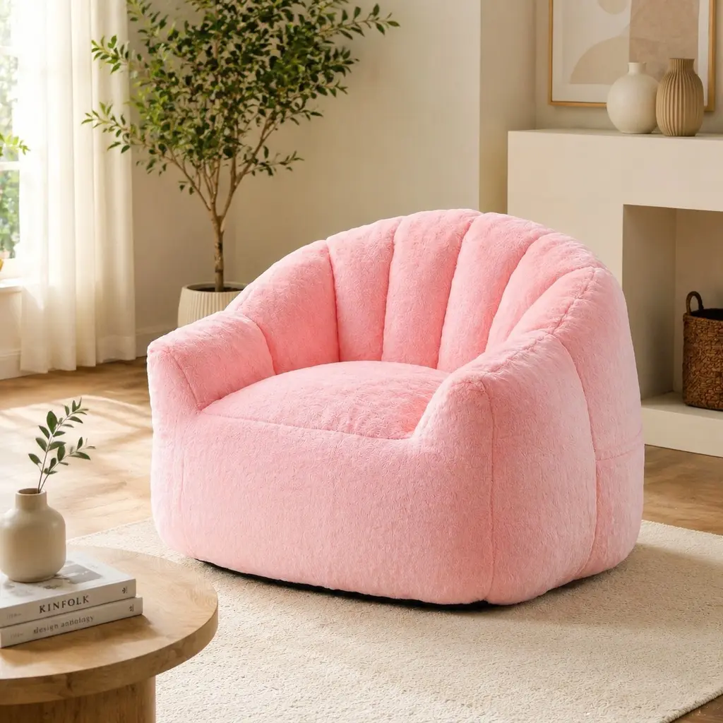 ARCH Furniture Large Adult Bean Bag Chair - High-Density Memory Foam-Filled, Durable, with Armrests, Lazy Comfy Indoor Sofa for Living Room, Office, Kids' Room Reading, 41.4"D x 35"W x 30.7"H