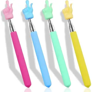 4pcs/2pcs Extendable Teacher's Classroom Pointer, Mini Retractable Handheld Pointer Stick, Finger Pointer, Reading Pointer Pen, Student and Teacher Supplies