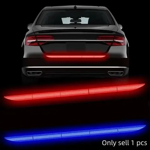 Car Rear Bumper Reflective Sticker, Anti-Collision Warning Decal, Exterior Decorative Accessory for Vehicle Automotive