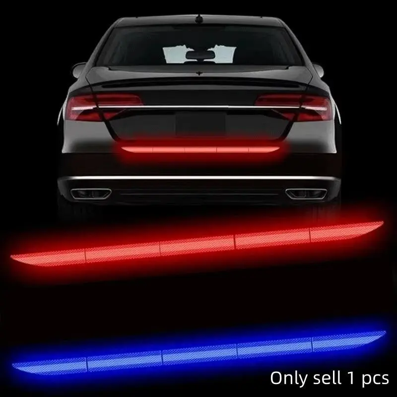 Car Rear Bumper Reflective Sticker, Anti-Collision Warning Decal, Exterior Decorative Accessory for Vehicle Automotive