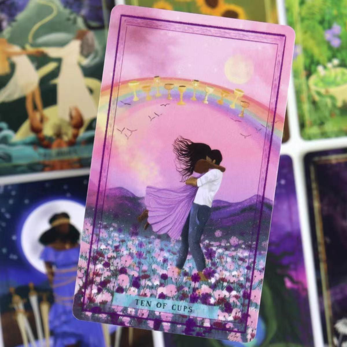 Earth Woman Tarot Card Game, 1 Box Tarot Card Game, Casual Party Table Game, English Card Game for Adults, Durable Tarot Cards, Tarot Card Decks