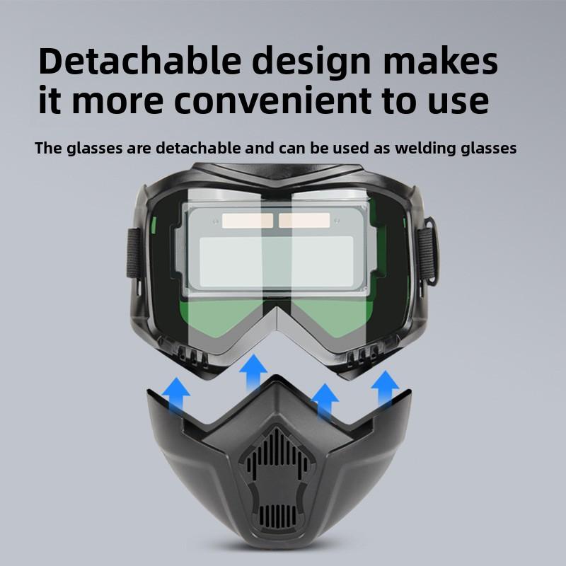 Head-mounted Harley automatic variable light welding mask anti-glare welder protective mask removable split welding cap