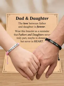 Father Daughter Minimalist Bracelet Birthday Father's Day Christmas Gift for Dad Daddy from Daughter Gift