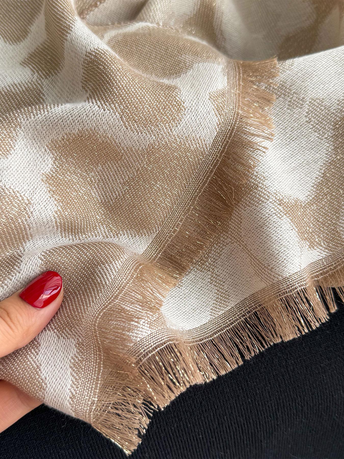 Fringe Edged Leopard Print Scarf, Boho Style Scarf, Fashionable Animal Pattern Shawl for Versatile, Perfect Accessory for All Seasons