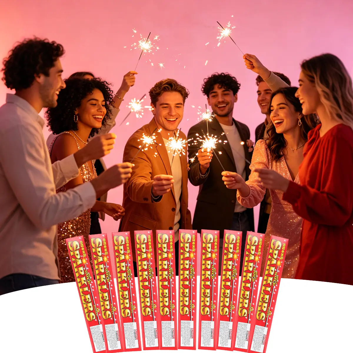 100pcs 12in Sparklers Sticks for Wedding Send-Off, Birthday Party , Festival & Event