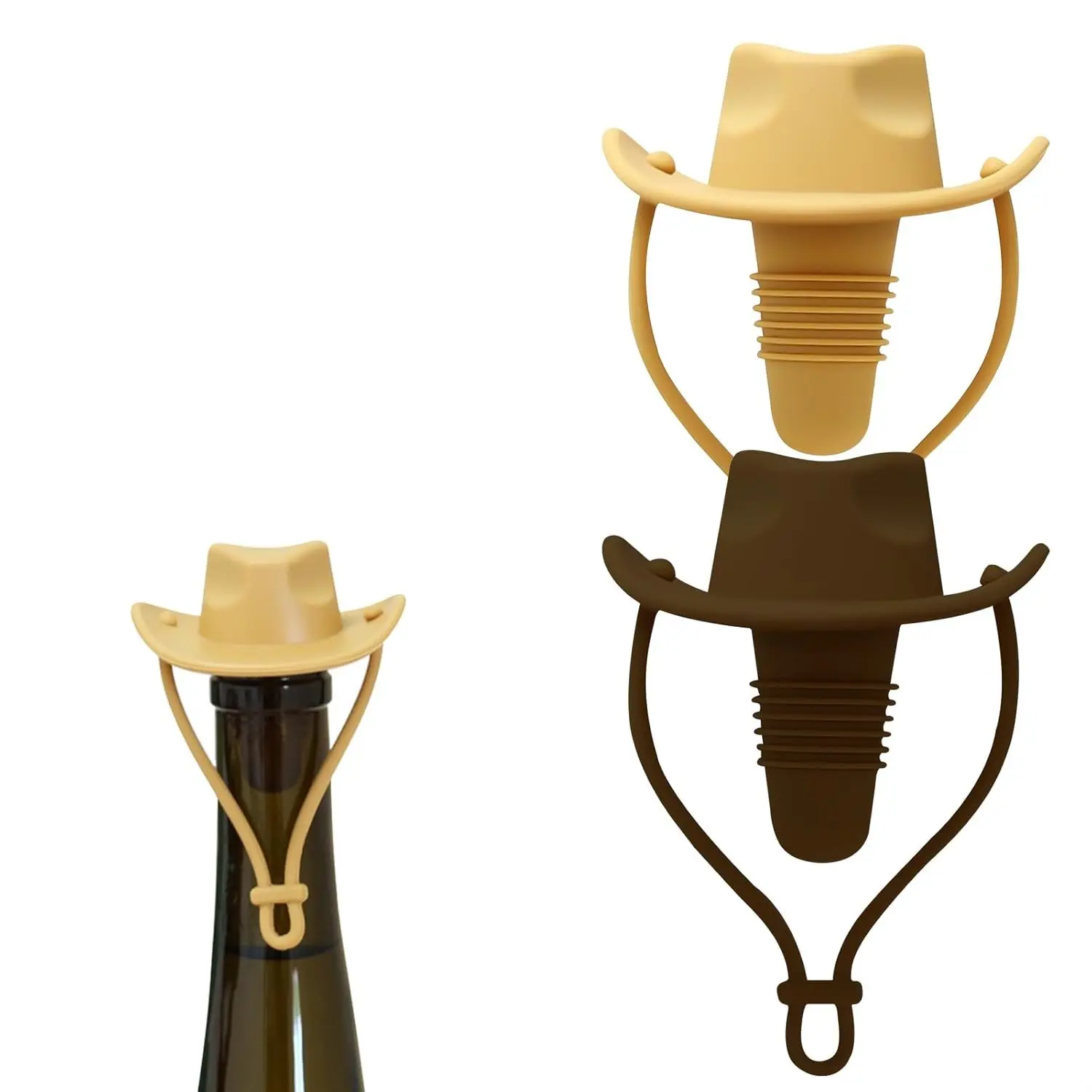 Creative Silicone Wine Stopper, Denim Hat Bottle Stopper, Food-Grade Silicone, Preservation and Sealing, Wine Stopper, Kitchen Essentials
