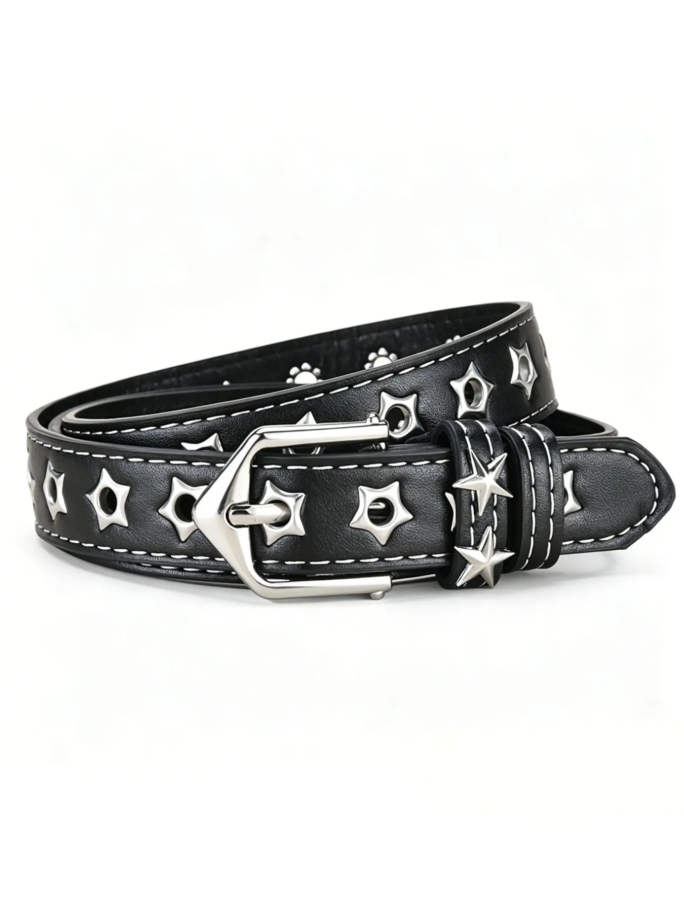 Y2K Hollow Out Star Eyelet Belt for Women, Retro Punk Style, Perfect for Jeans, Casual Style Belts, Versatile Fashion Accessory, Unique Design, Statement Belt, Vintage Belt, Trendy Belt