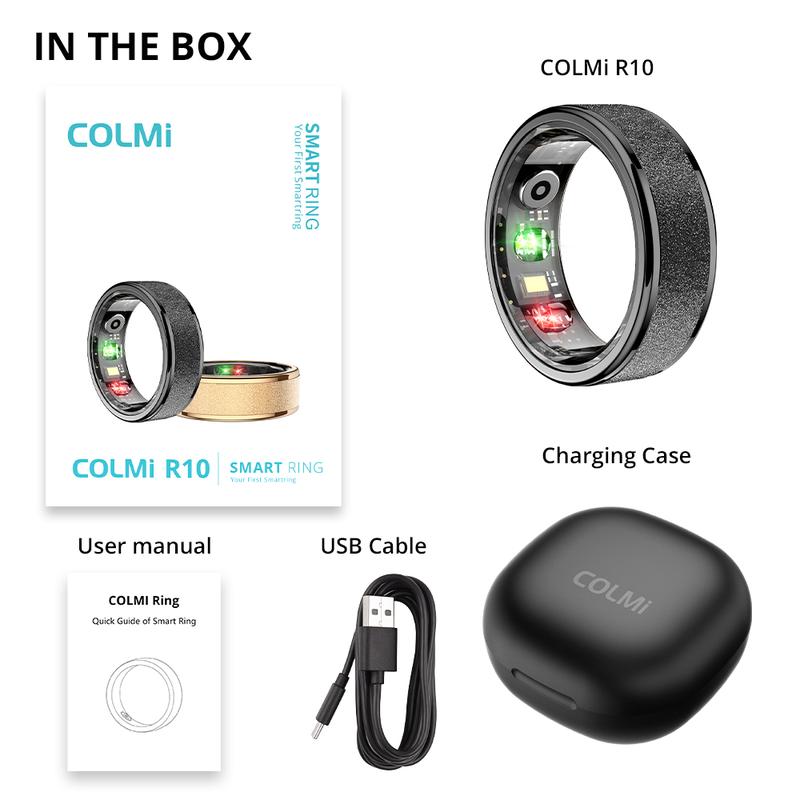 COLMI  R10 Smart Ring, Unisex Fitness Tracker,5ATM Waterproof, Bluetooth-compatible Connected, Distance & Step Counter, Stylish Design