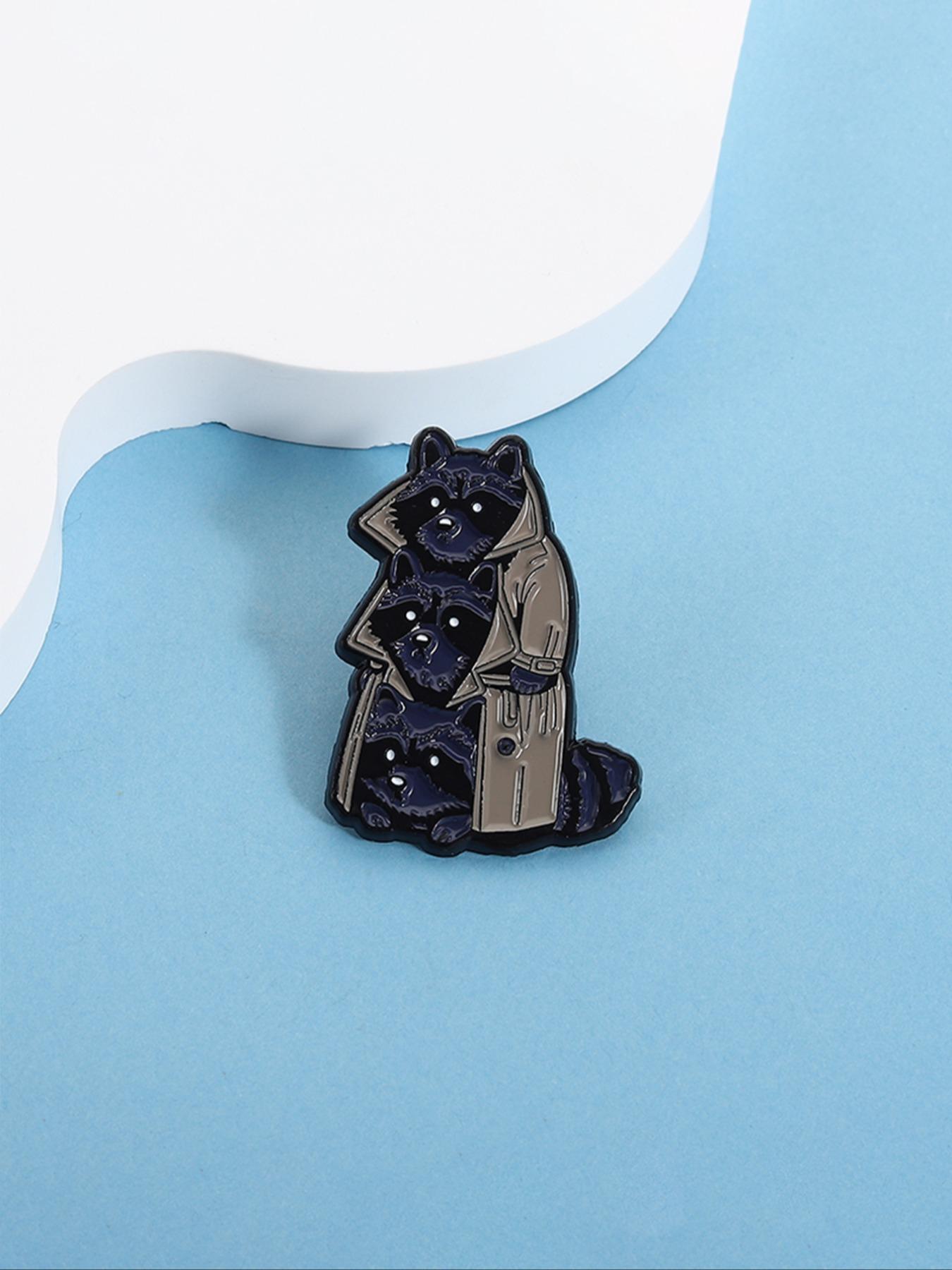 Cute Raccoon Design Brooch, Durable Metal Pins, Hat Pins, Fashionable Clothes Accessories for Women & Men, Trendy All-match & Exquisite Brooch for Birthday Gift, Fashion Accessory