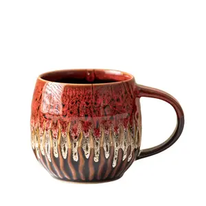 20oz Large Capacity Ceramic Coffee Cup, Unique Handmade Glazed Mug, Microwave & Dishwasher Safe, Gift Boxed Tea Cup for Coffee Lovers
