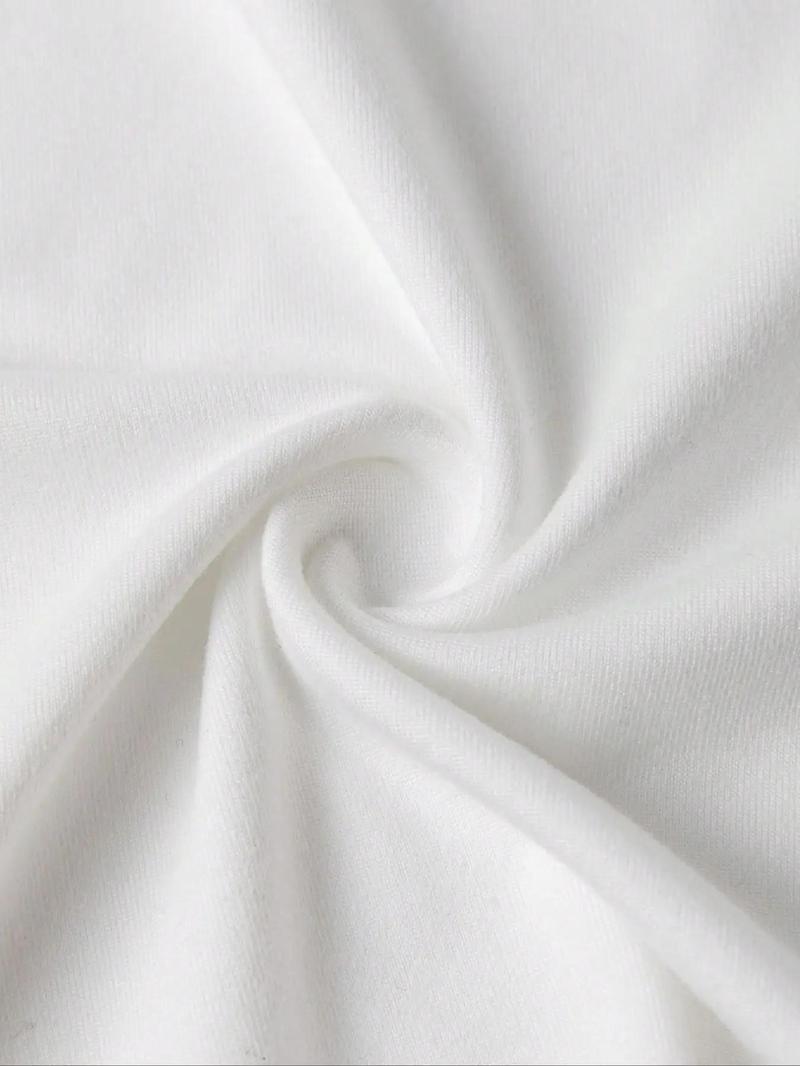 Women's Beverage Print Round Neck Crop Tee, Casual Short Sleeve Crew Neck T-shirt for Daily Wear, Summer Tops, Ladies Back To School Clothes for All Seasons