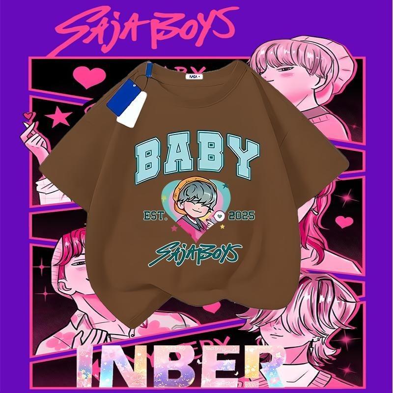 [Kids T-Shirt] Boys & Girls 100% Cotton Short Sleeve Tee – High-Quality Print, Soft Breathable Daily Wear Essential, Comfortable for School, Play & Layering in Winter, Sizes 100-160 (Ages 3-14)