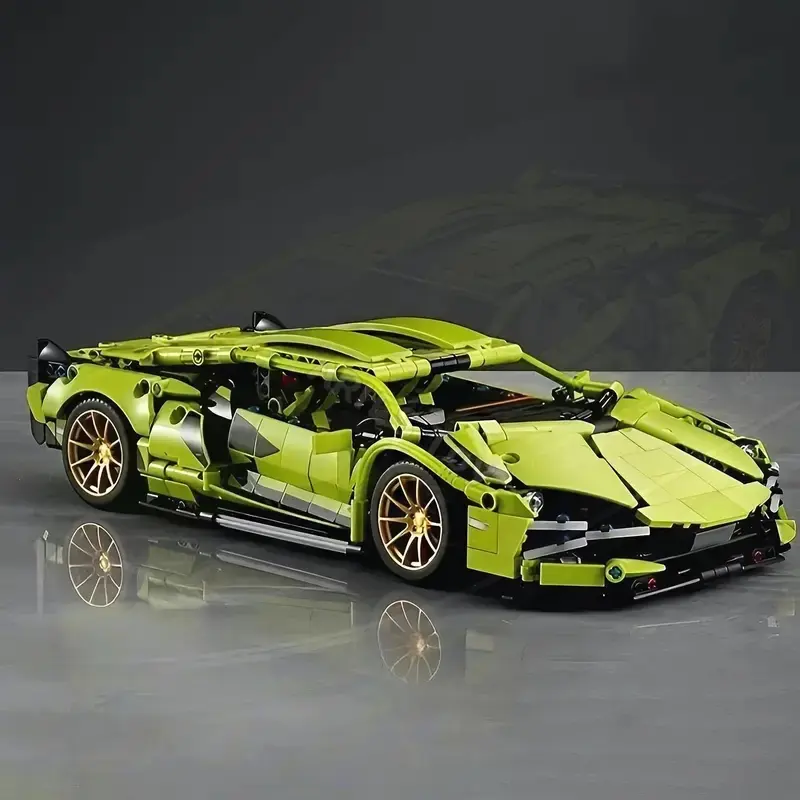 Sports Car Model Puzzle Toy Set, Creative Desktop Decor, Collectible Building Blocks, Gift for Christmas New Year Birthday