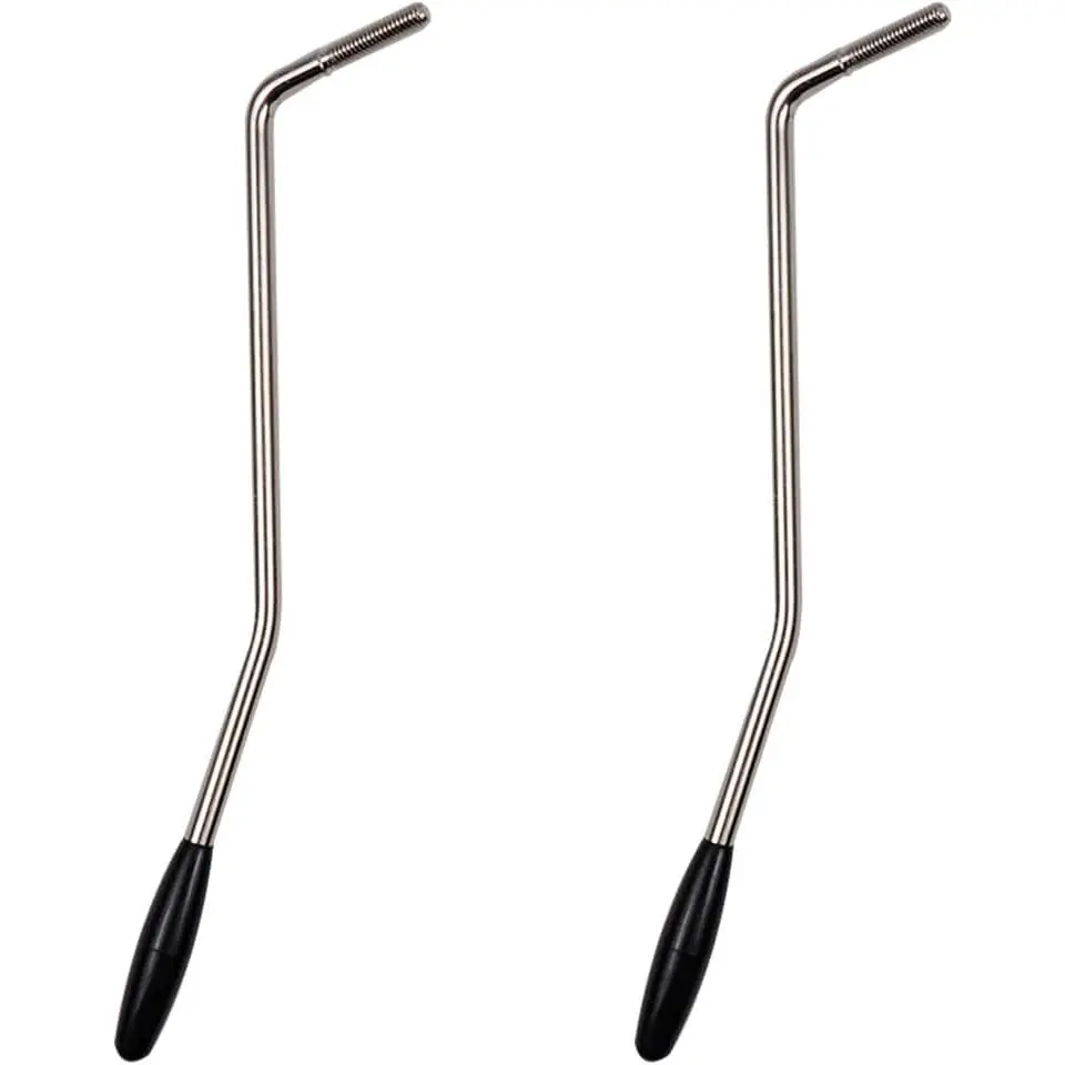 2 count 6mm & 5mm Thread Tremolo Arm Whammy Bar with Tip Electric Guitar Metal Single Tremolo Arm,, 2 Tremolo Arms, 20Mm