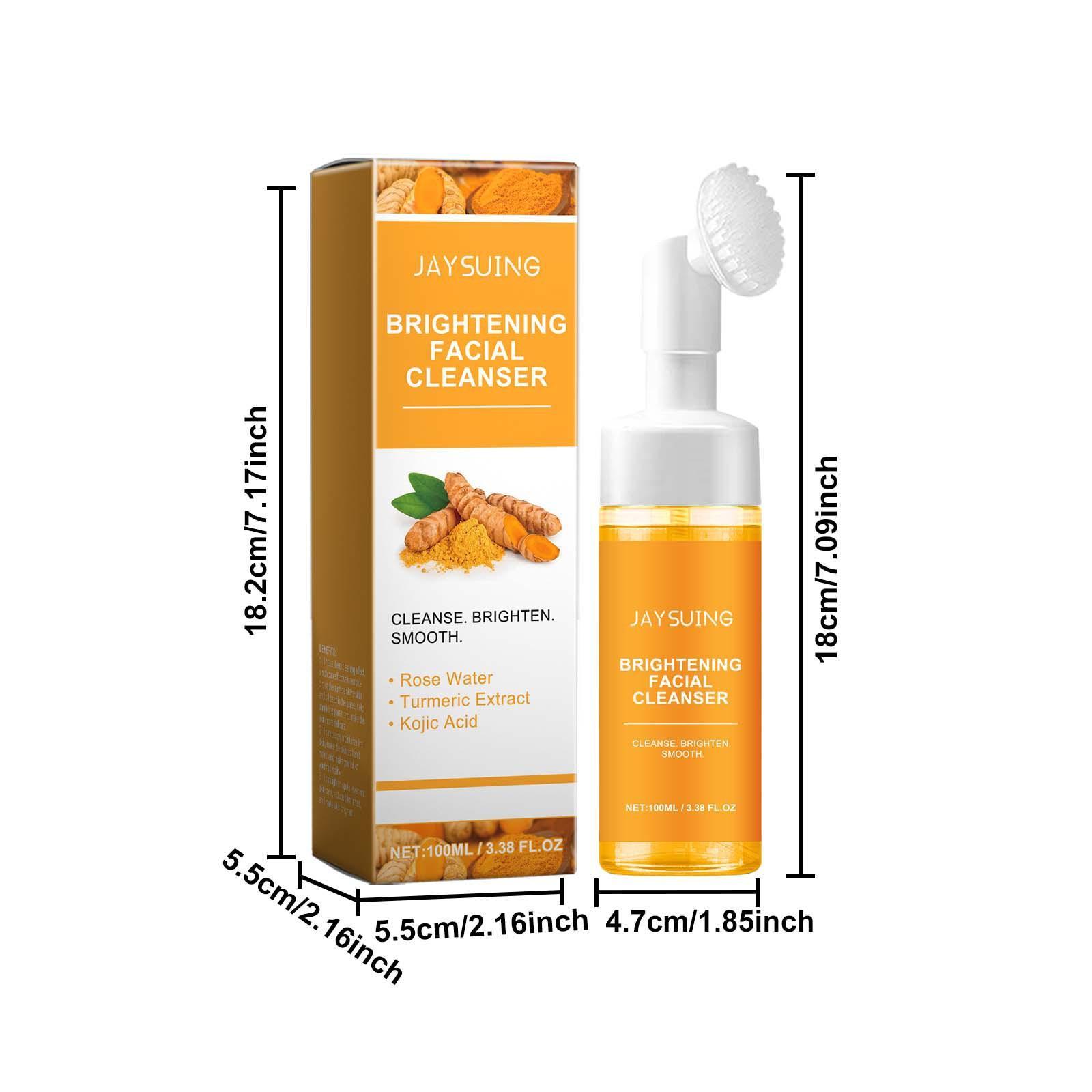 Moisturizing Turmeric Cleanser, 3 Counts Oil Control Gentle Facial Cleansers, Hydrating Facial Cleansing Product for Women & Men, Facial Wash, Hydrate