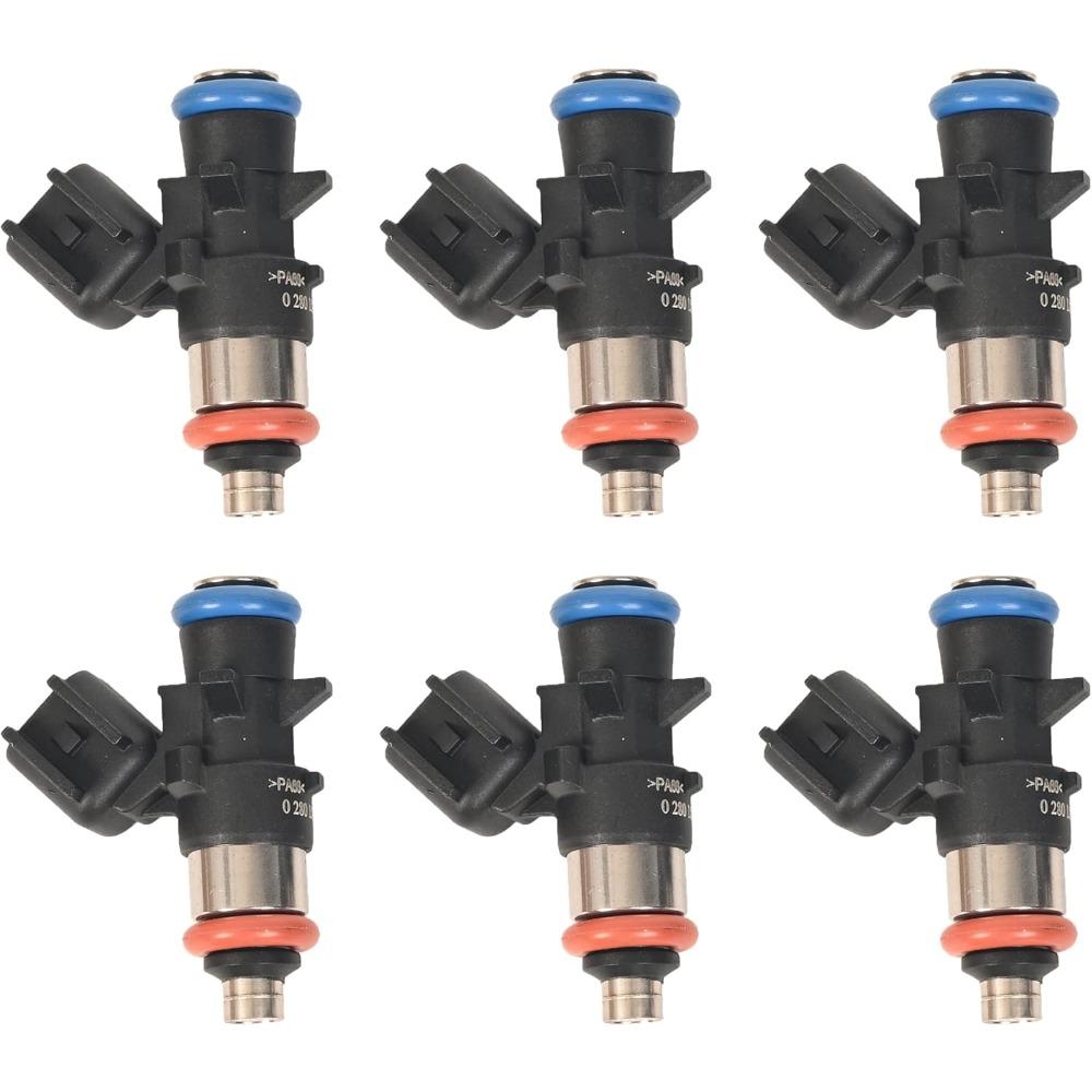 STANDARD GOODS Fuel Injectors 0280158233 Compatible With 2011-2017 Chrysler 200,300 Dodge Challenger,Charger Jeep Grand Cherokee,Wrangler Ram 1500,2500,3500 3.6L Replaces 05184085AC 4 Holes