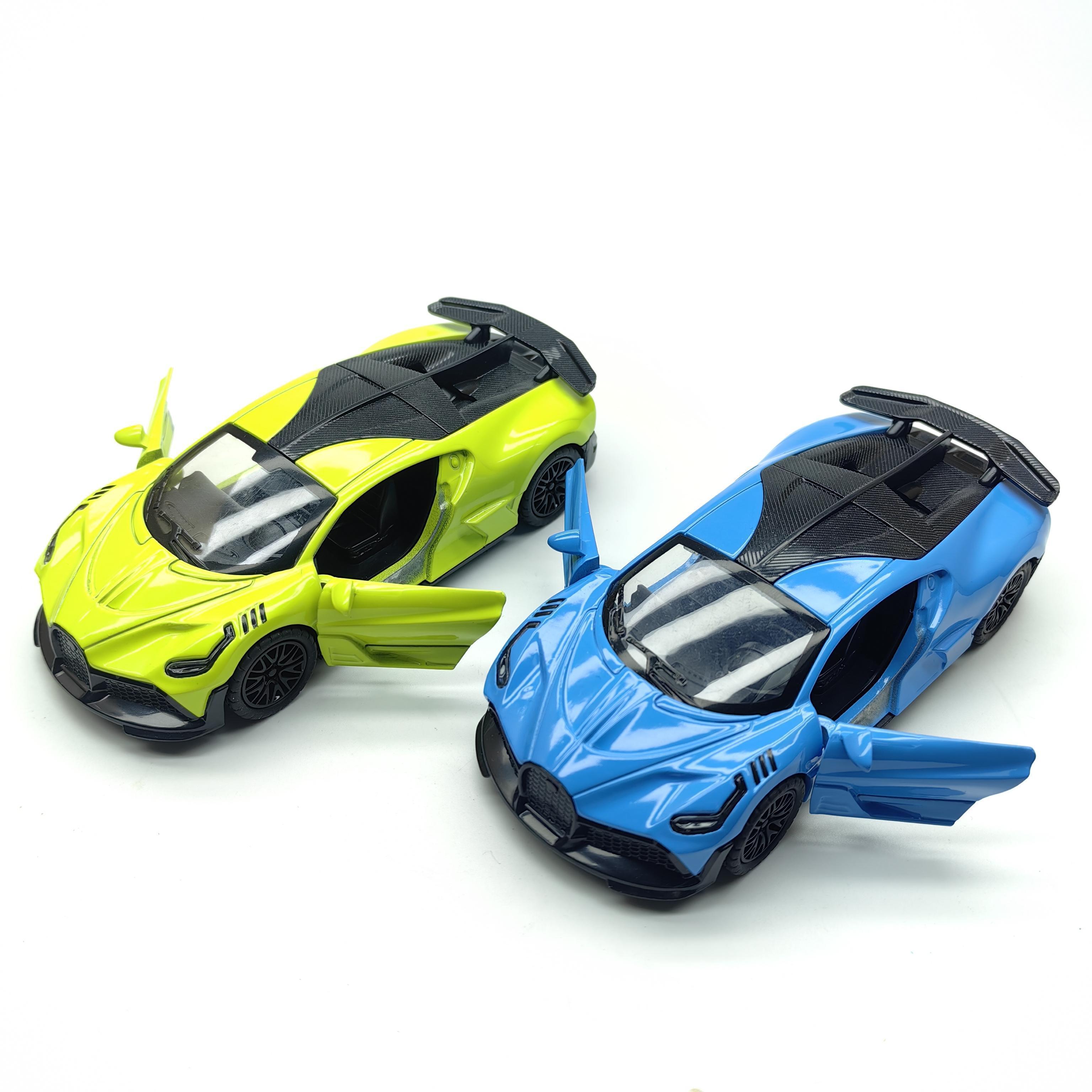 Realistic alloy sports car model, a children's toy car with pull-back function and openable doors, suitable for boys