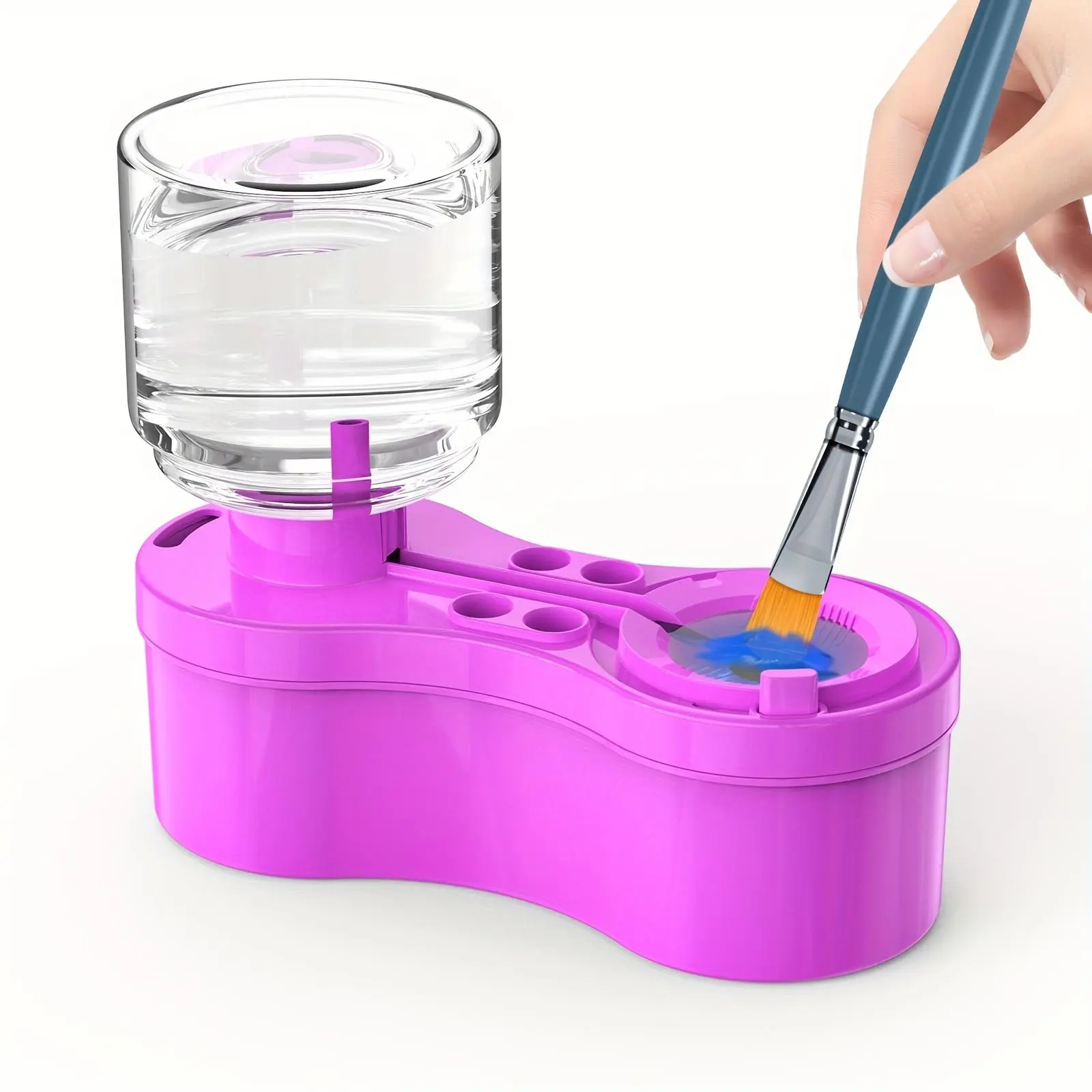 No Brush Cleaner for Paint, a Rinsing Cup for Watercolor Brushes with a Drain, And a Dispenser for Paint Water, Suitable for Cleaning Oil Paint Brushes Used in Acrylic And Water-Based Art Supplies.