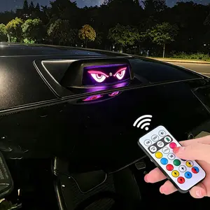 Demon's Eye Solar Powered LED Car Roof LiDAR Decorative Cover light RGB Anti Rear End Collision Warning Flash Navigation light