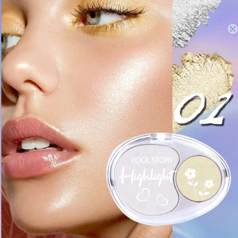 Potato Mud Texture Dual-Color Shimmering Eye Highlighter, Multi-Purpose Face Eye Body Brightener, Long-Lasting Waterproof Shimmer, Essential Makeup