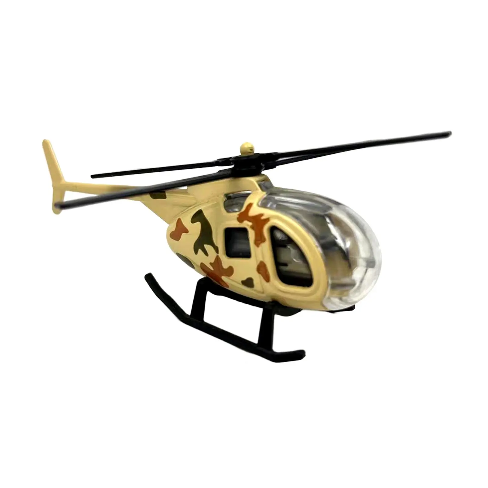 Model Toy Military Display, Boy's Toy Rolling Simulation Helicopter, Military Style Desert Color, Unisex Bricks & Parts