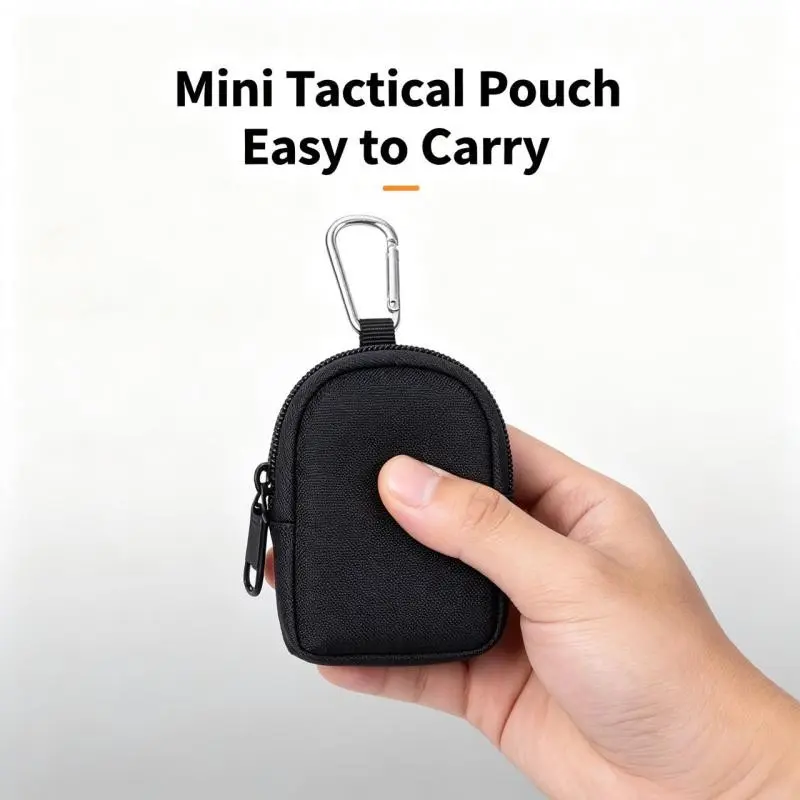 Tactical Keychain Wallet USB Drive Earphone Case, Compact Storage Solution, Durable Design, Ideal for Daily Use & Travel