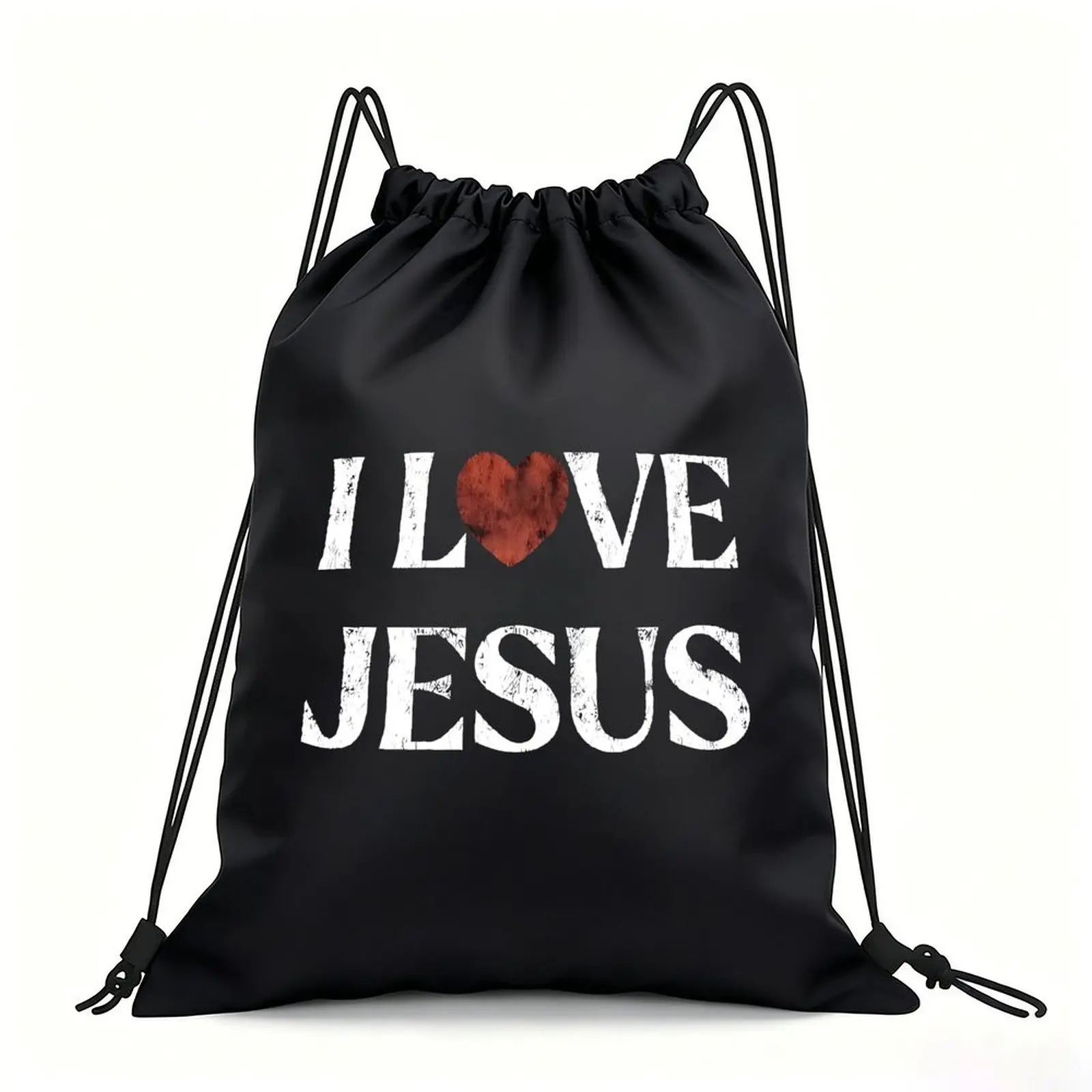 Portable Drawstring Sack Bag with Custom Graphic Print, Waterproof Polyester String Backpack for Gym Workout Swimming Hiking