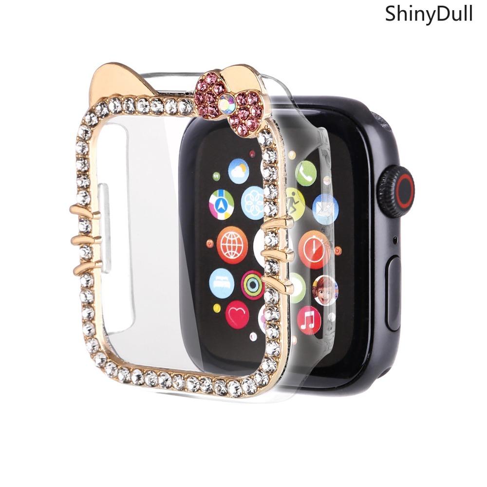 Cartoon Rhinestone Apple Watch Case – Protective Cover with Sparkly Design, Fits 38–49mm, Compatible with Series 1–11, SE, Ultra / Ultra 2, Cute Jewelry Stylh Series 11/10/9/8/7/6/5/4/3/2/1/se and sizes., Compatible with 40mm/41mm/42mm/44mm/45mm/46mm/49mm