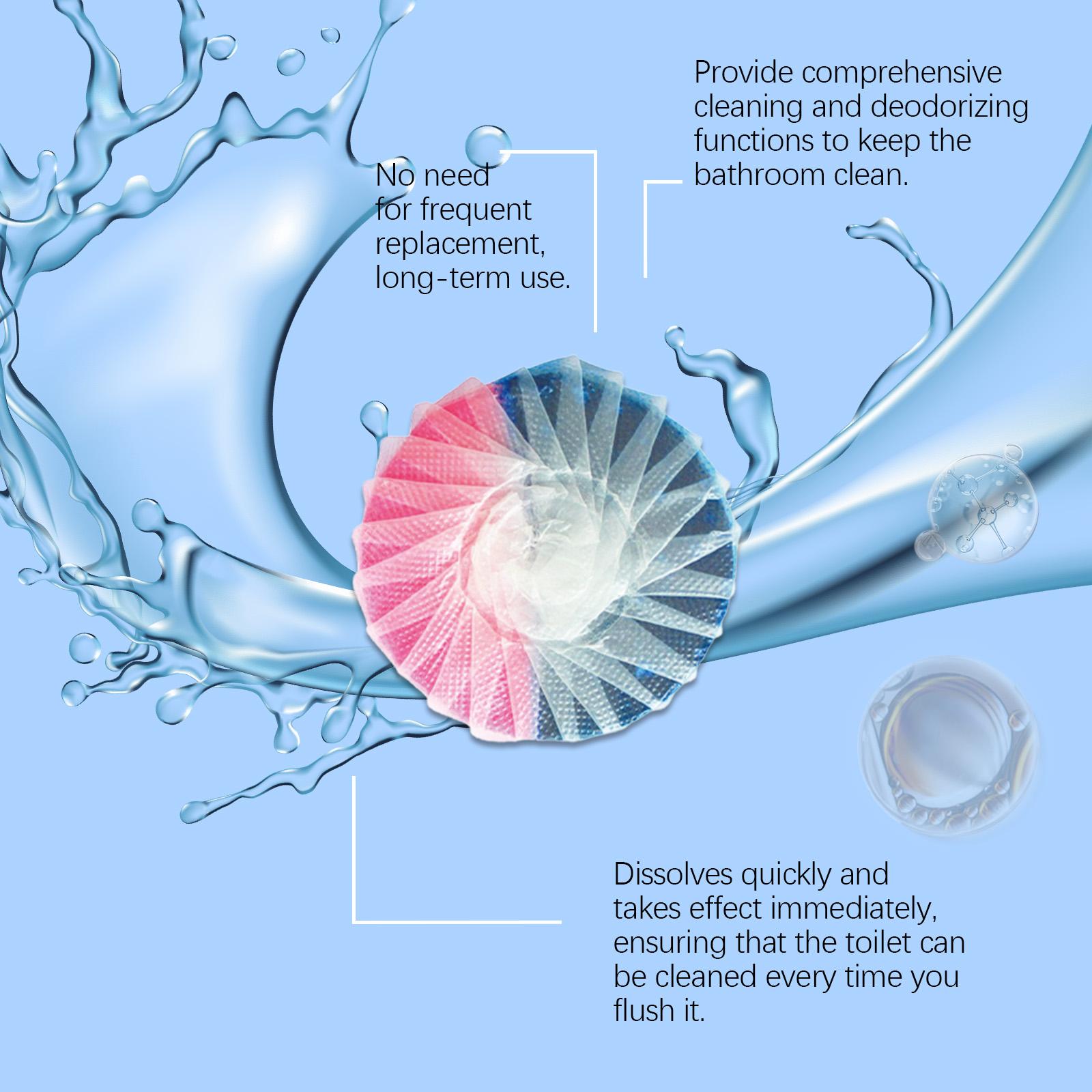 Jakehoe Toilet Fresh Cleaning Block, Toilet Toilet Clean Fragrance Deodorization Automatic Release Easy To Use