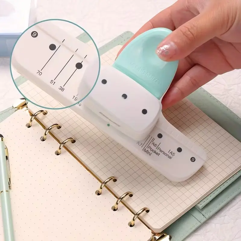Ring Binder Puncher, 3-Hole/6-Hole Puncher, Dual Color Options, Notebook Journal Binding Office Supplies, School Supplies, Stationery