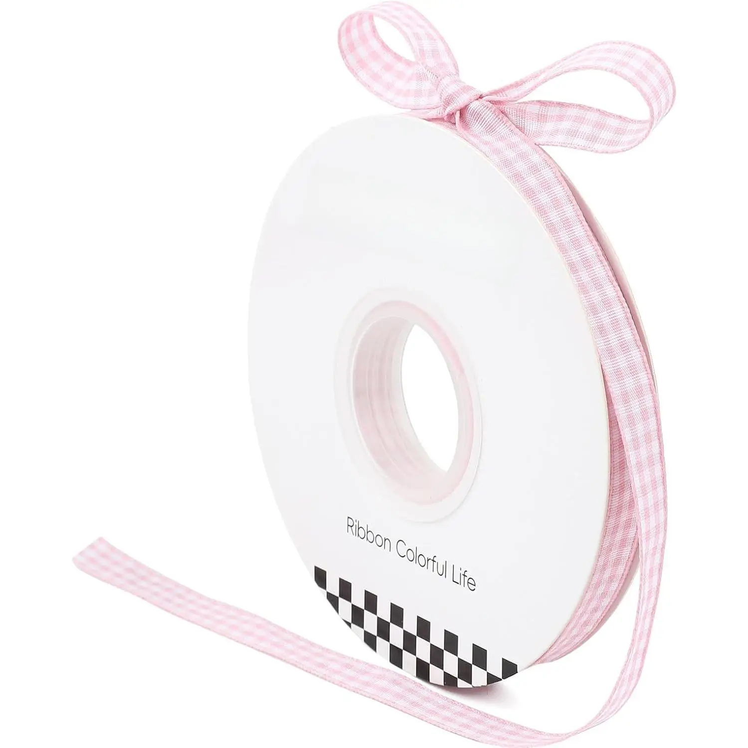 Gingham Ribbon, ,  Craft Ribbon, 3/8 Inch x 50 Yards | For Hair Bow Making,  Wrapping, Party Favors, DIY Crafts, Seasonal Decor,  Bags, Favor Boxes, Bouquets,  Showers
