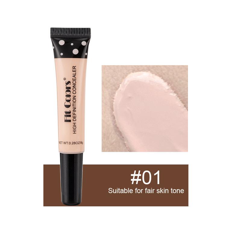 1pcs|Fit Colors Viral TikTok 8-Shade Full-Skin Tube Concealer | Conceal & Contour Nourishing | Hide Dark Circles/Acne | Daily Makeup Concealer Foundation
