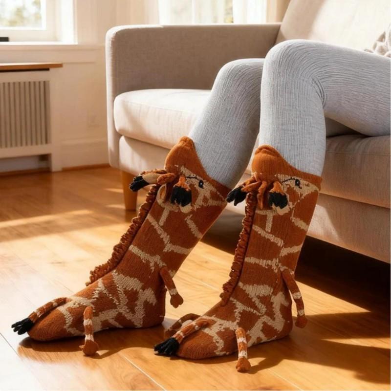 Silly Socks Fun Knit Animal Socks Winter Warm Floor Socks Creative Gift for Friends Unisex Socks Christmas Holiday Gift Womenswear Bridal Ultra Soft Cotton Blend