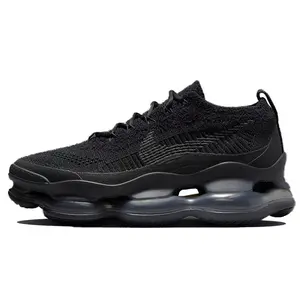 Nike Air Max Scorpion Retro FK Women's Low-Top Running Shoes in Triple Black with Cushioning, Durable Outsole, and Recycled Materials Verifiable, with credentials and supporting global authentication